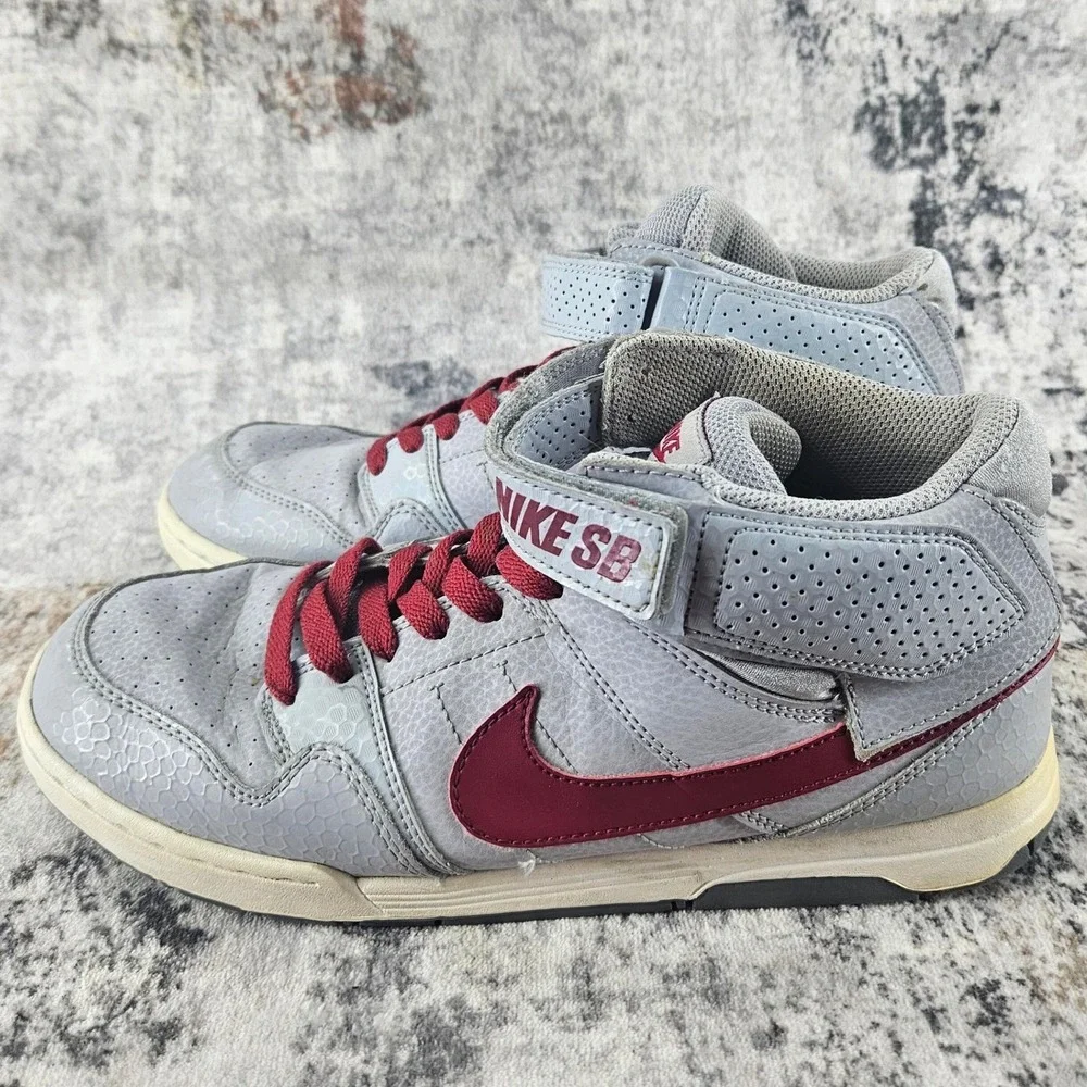 Nike Morgan Jr Skateboarding SB Shoes Youth 7 Womens 8.5 Gray‎ High Top Lace Up